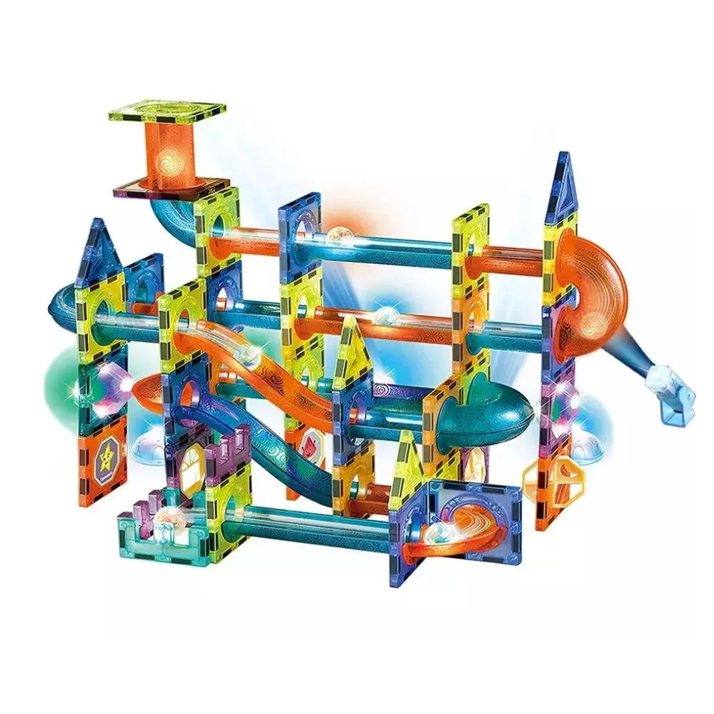 TugoPlay - 110 Pieces Light Magnetic Tiles Building Blocks - Plastic