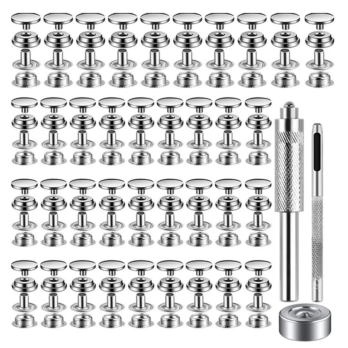 148Piece Snap Fastener Kit Tool Snap Button kit Snaps for Leather Bag Jeans