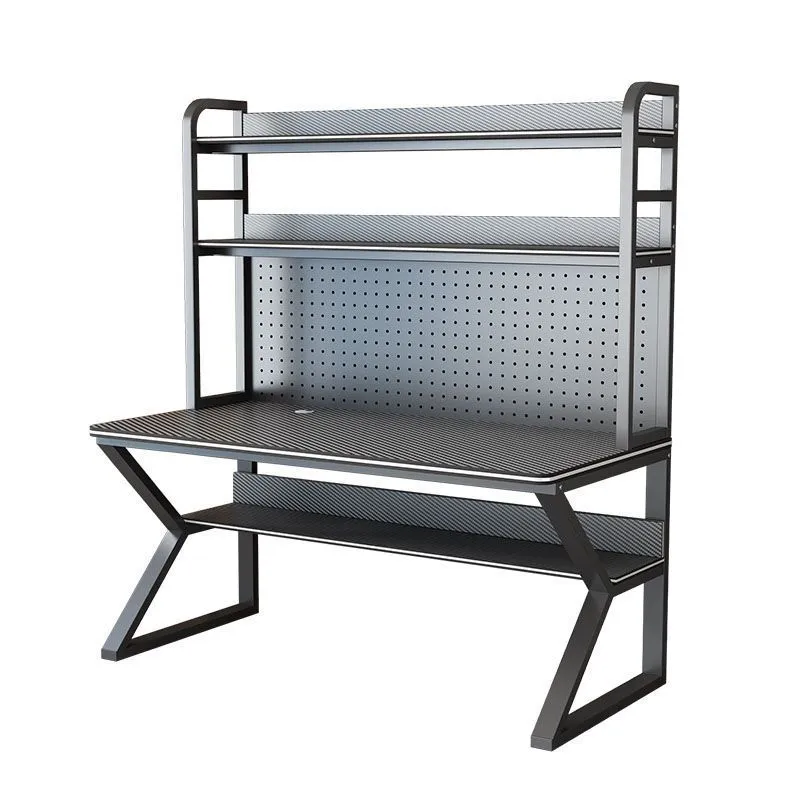 ElecTrek Home Office Workstation & Gaming Computer Desk-120x60x170cm - Black