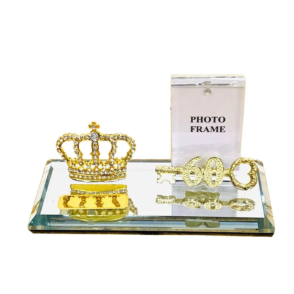 60th Key Gents Diamant  Gold Crown with Magnetic Photo Frame And Metal