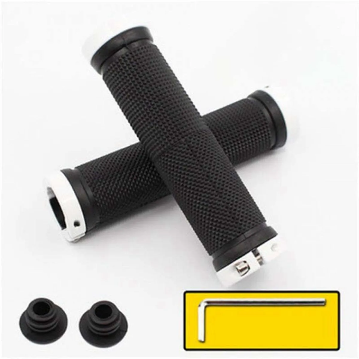White- Road Cycling Handlebar Grips Anti-Skid Rubber Bicycle Grips
