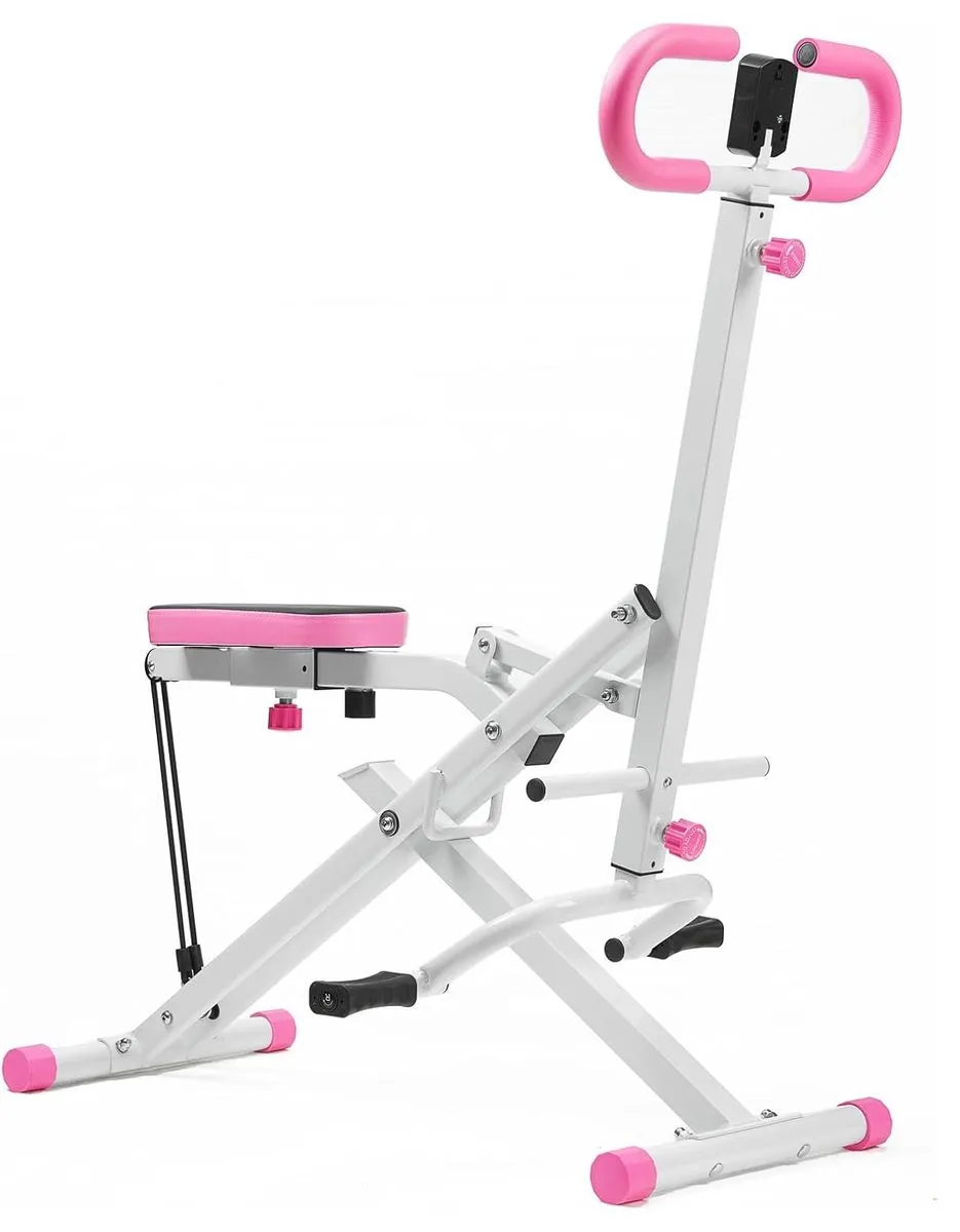 Full Body Squat Machine with Resistance Bands & Digital Display