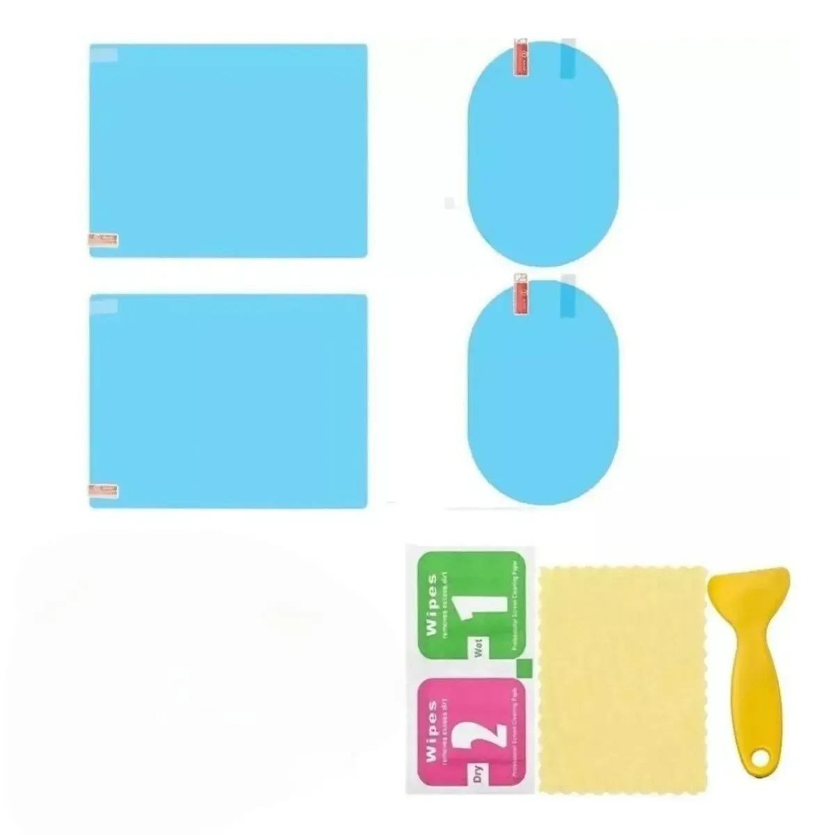 4 Piece Car Rearview Mirror Rainproof Anti-Fog Protective Film Stickers
