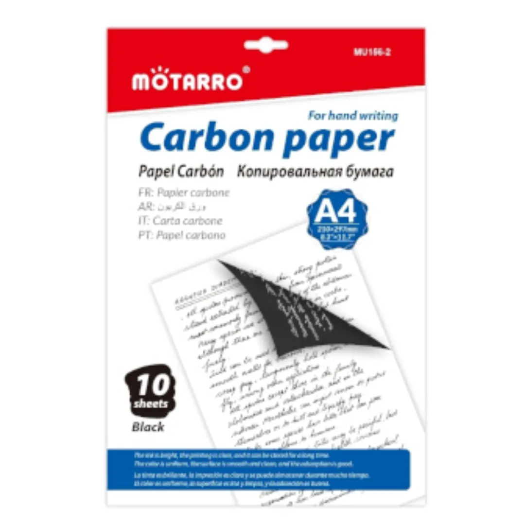 Motarro Carbon Paper A4 210x297cm 10 Sheets - Black