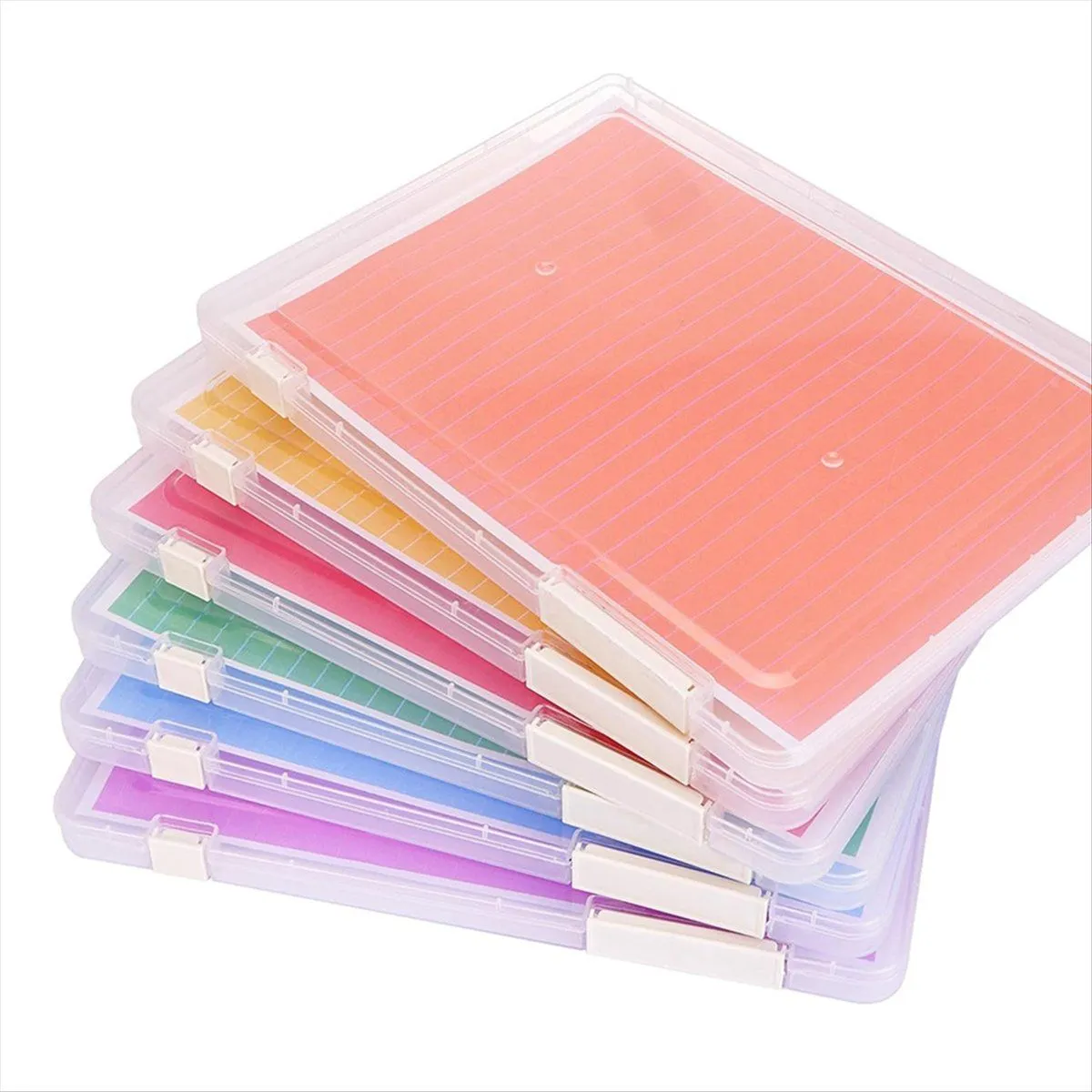 6Pcs A4 Paper Storage Boxes With Two Types Of Labels For Letter Paper