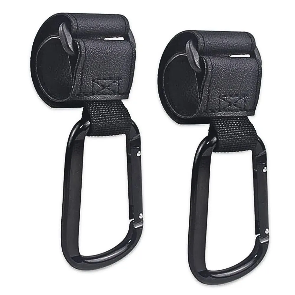 Bum Bum Baby Heavy Duty Stroller Hooks (2-Pack) - Black