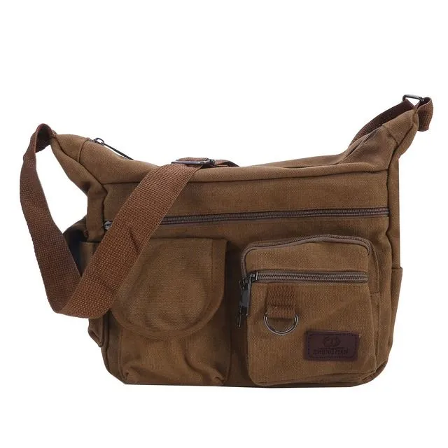Unisex Travel Outdoor Vintage Bags-Brown
