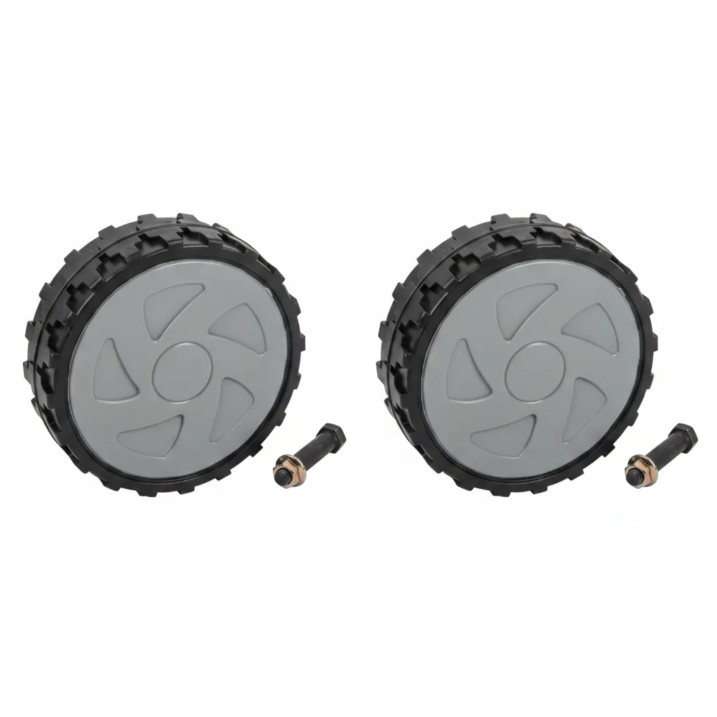 Lawnking 200mm Lawn Mower Wheel and Axle Replacement Kit - 2 Pack