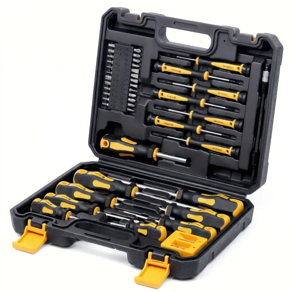 43 Piece Magnetic Screwdriver Set with Case Home DIY Electronics Repair Kit