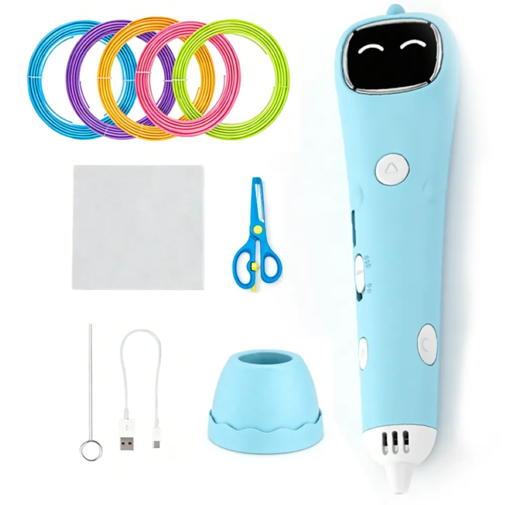 3D Printing Pen Set 10x5m Refill Wireless Low -Temperature For Children - Blue