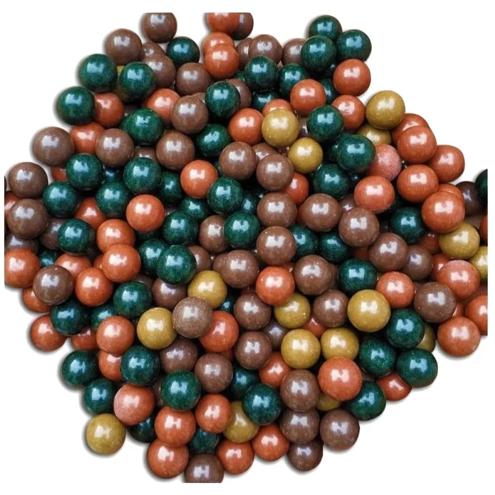Camping 200pcs 8-9mm Brown Slingshot Pellets Precision Practice Pack - Assorted Colour 