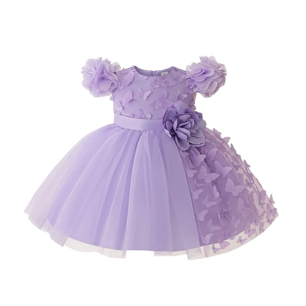 Floral Flutter Princess Dress for Girls