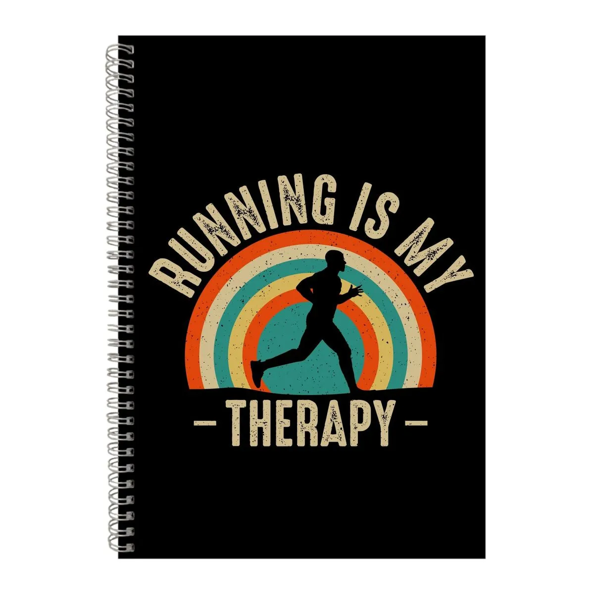 Help A4 Notebook Spiral and Lined Running Graphic Saying Notepad Present178