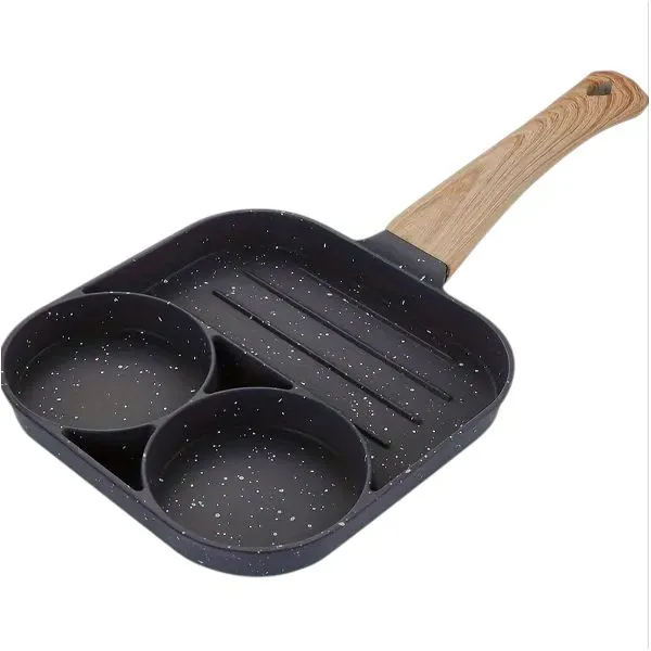 Multi-Functional 3-In-1 Non-Stick Frying Pan - Black