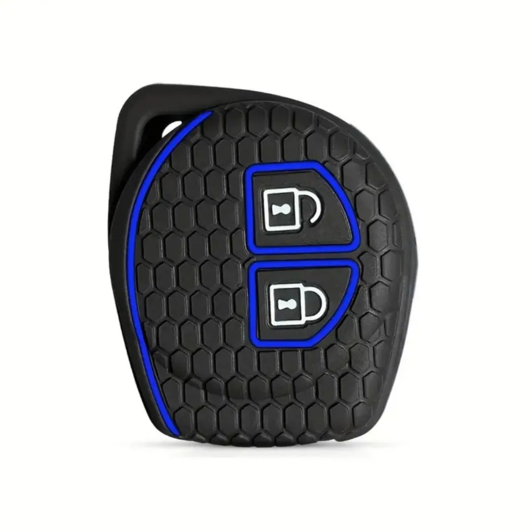 SSA Silicone Key Cover Fob Case Compatible With Suzuki Key v2 - Black, Blue