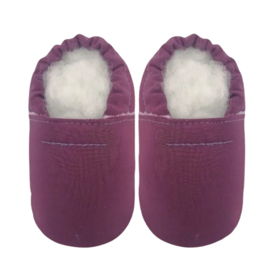 Pitta-Patta Softshell Baby Shoe Slippers - Grape