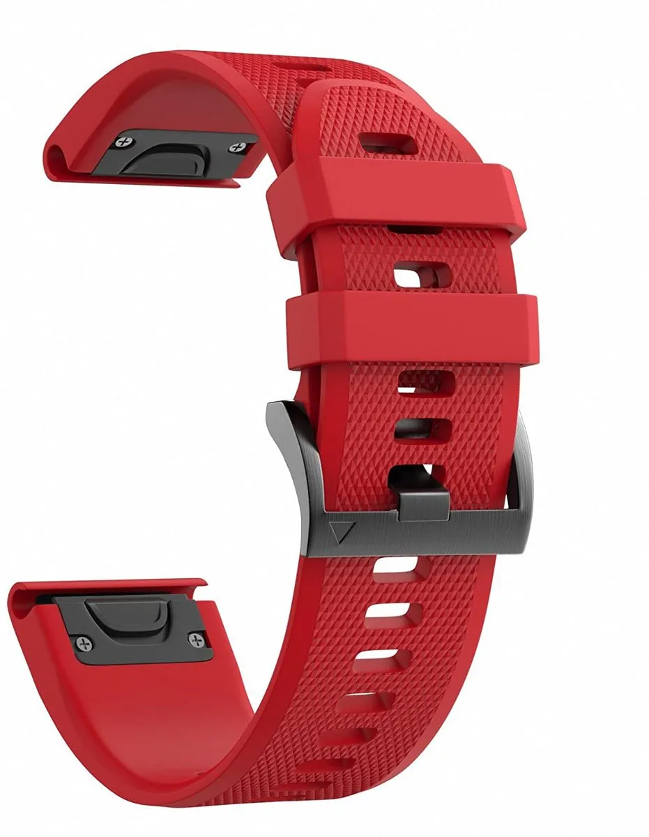 Silicone Strap Compatible with Garmin Fenix 5 & Forerunner 935 - Red
