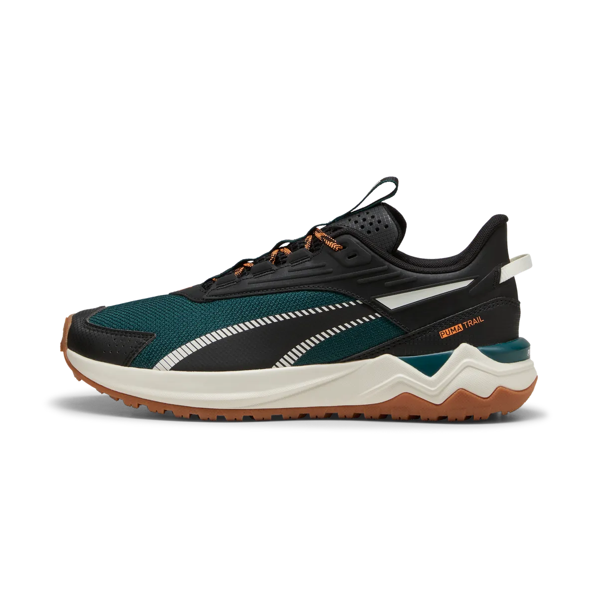 Puma Unisex Extend Lite Trail Running Shoes - Green Terrain/Black/Heat Fire