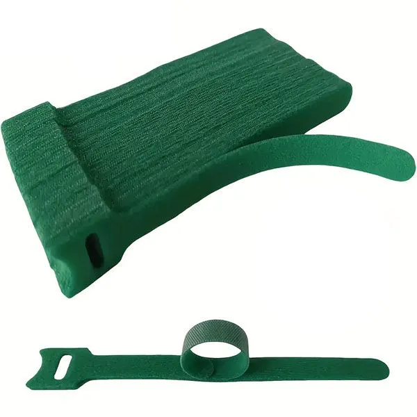 100 Pieces Reusable Non-Slip Plant Ties Green, Hook & Loop, For Climbing Plants