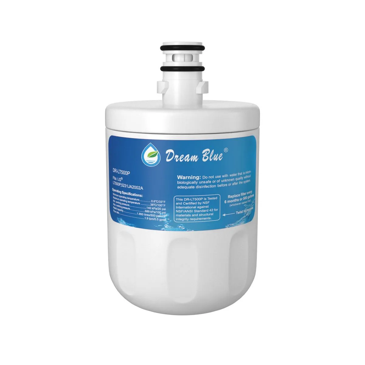 Replacement Internal WaterFilter, Compatible with LG Refrigerator DR-LT500P