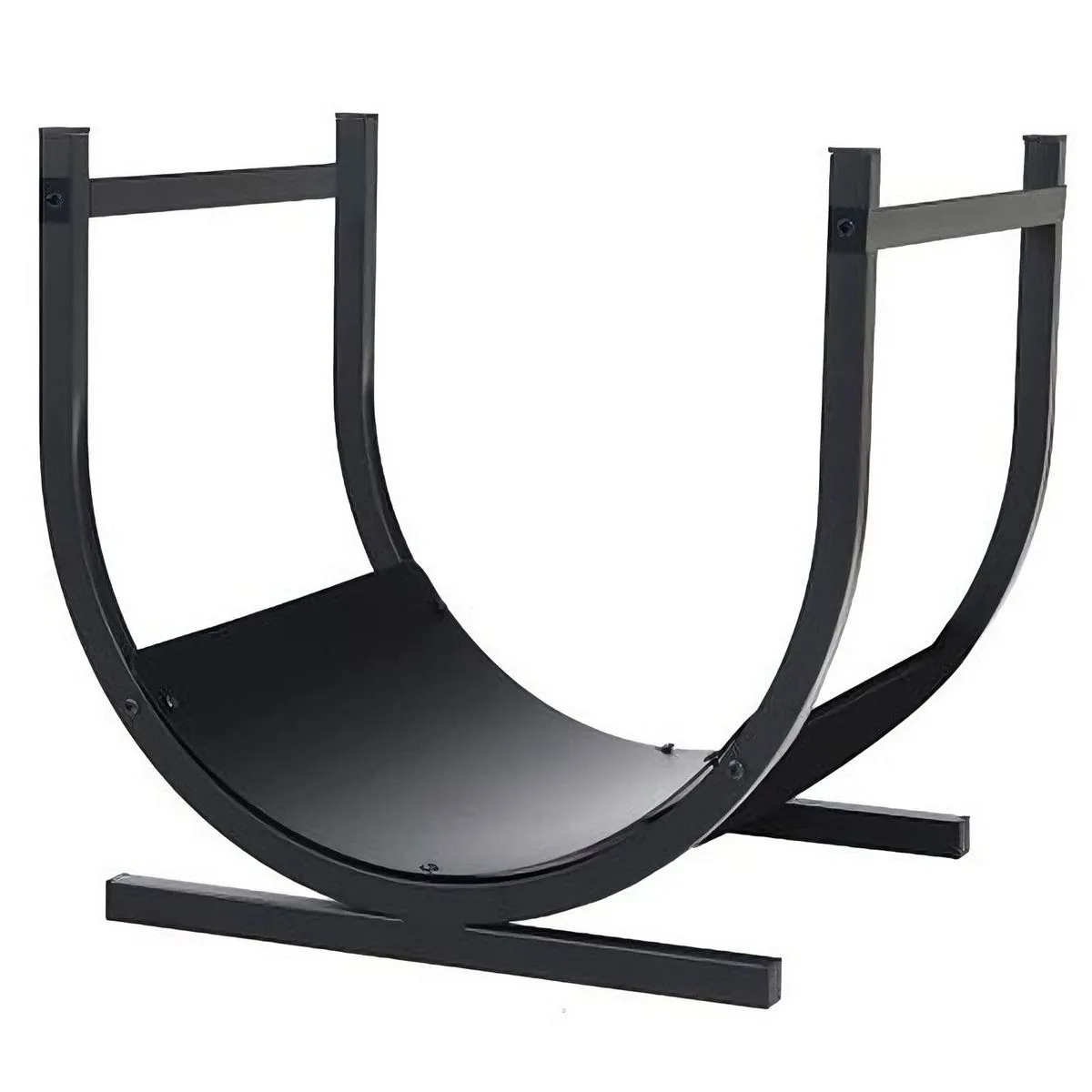 Large Firewood Layer Rack-U-Shaped Metal Fireplace Rack Wood Log Holder