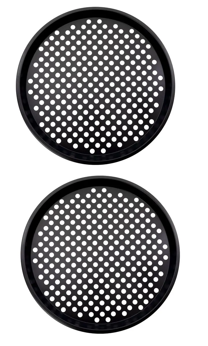 Non-Stick Carbon Steel Pizza Crisping Pan 2 pcs