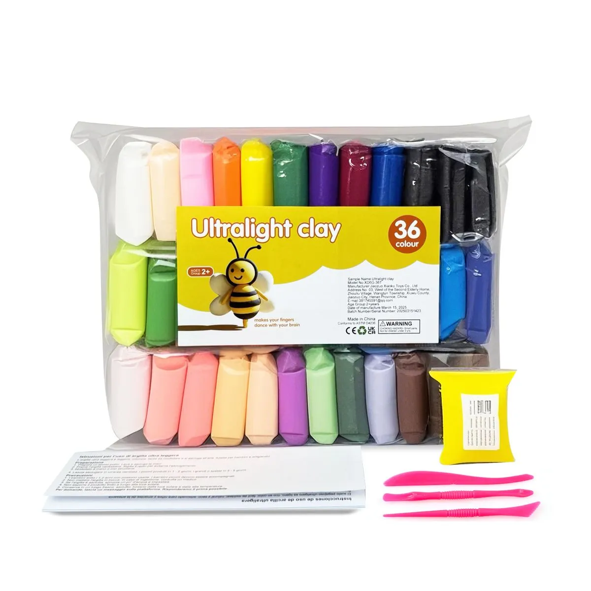 36 Colors Air Dry Ultra DIY Light Clay, Safe & Non-Toxic