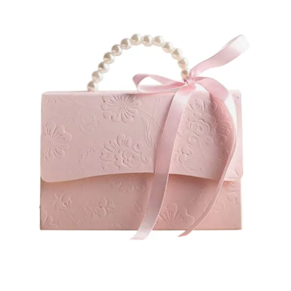 Pink Kraft Party Favour Boxes (20) for Weddings, Baby Showers, Birthdays