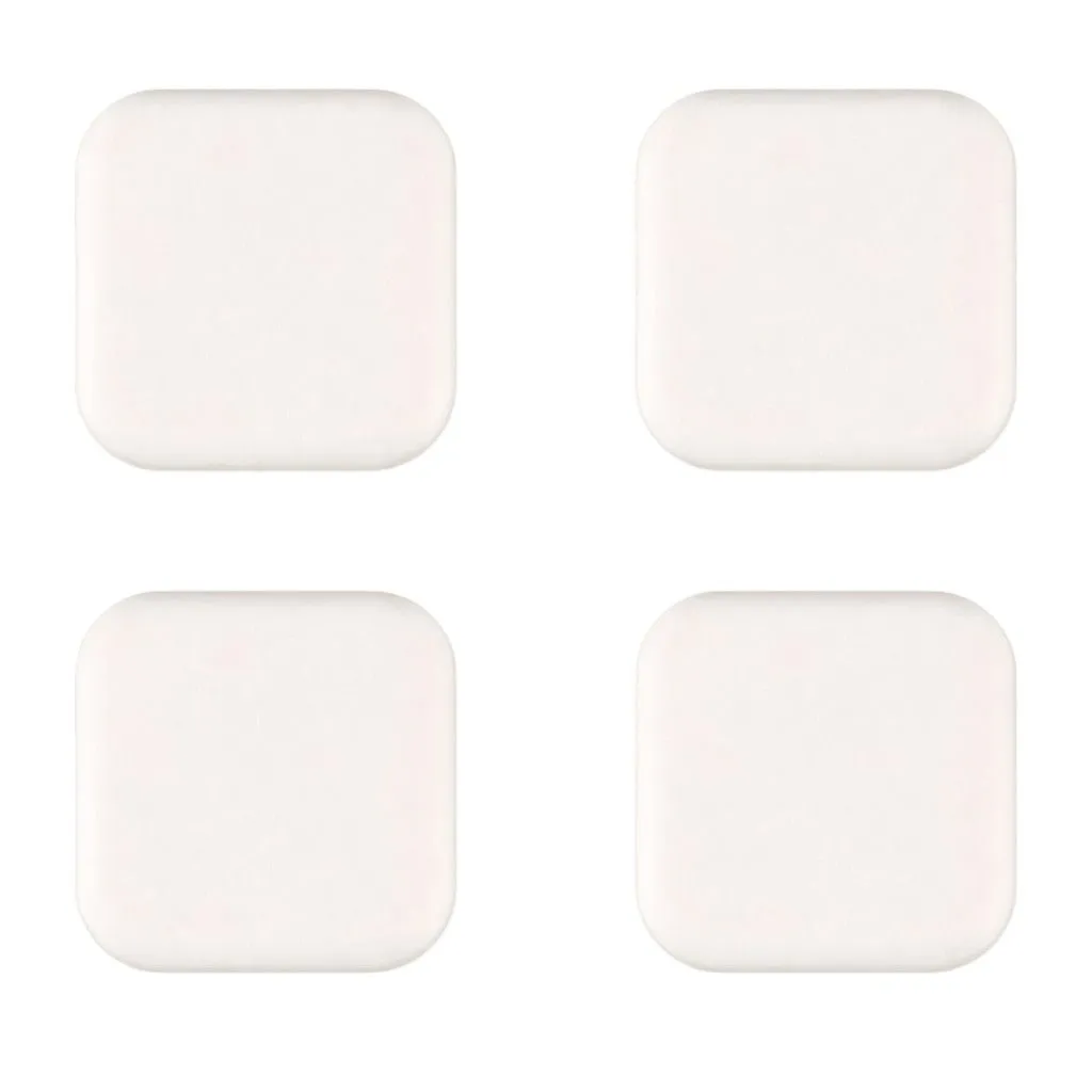 Square Shaped Silicone Door Handle Anti-Collision Pads - Beige - 4 Pack