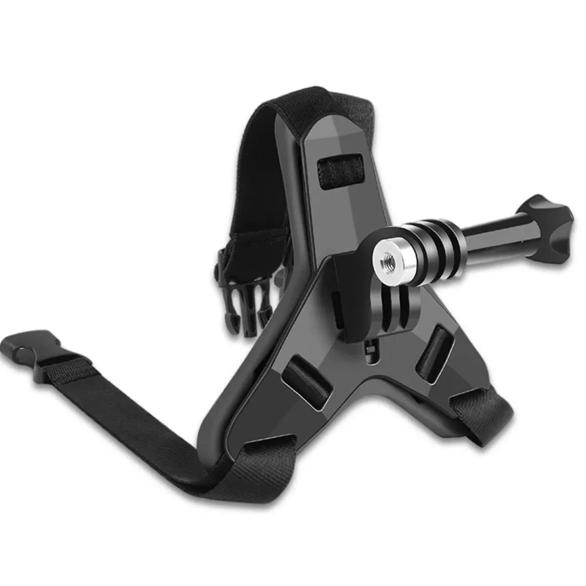 Motorcycle Helmet Mount Cradle Camera Riding Chin Strap Mount for GoPro - Black