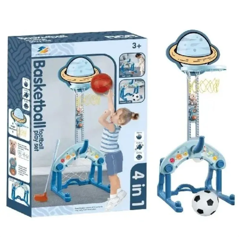 SamMag Biz 4-in-1 Basketball Stand for Kids Indoor Sport Toy Soccer Golf