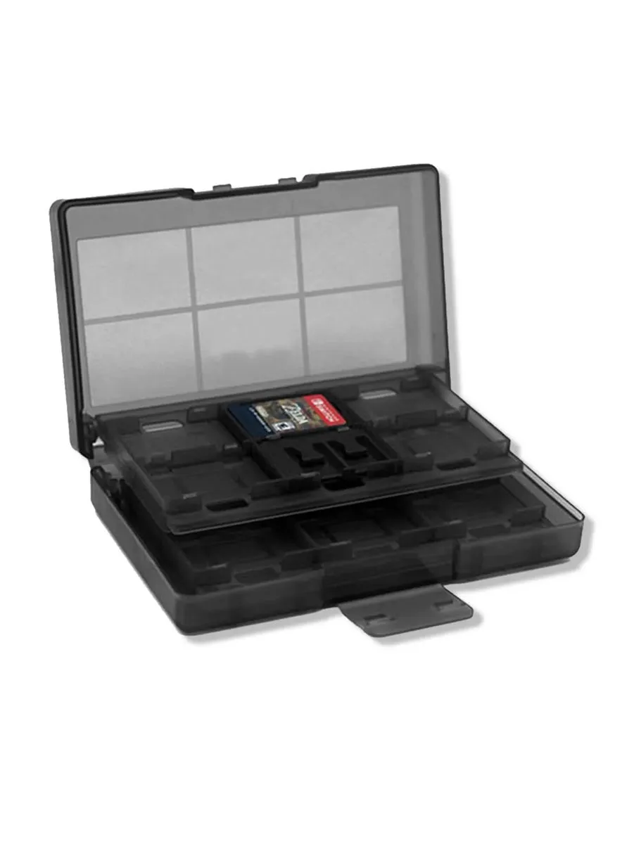 Techme Dual Layer 23 Game & 1 SD Card Storage Case for Nintendo Switch Game