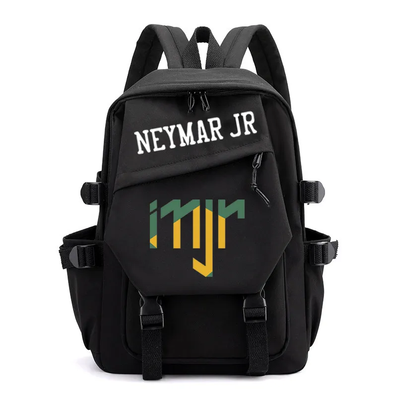 Football Star Backpack Neymar JR Nylon Sports Merchandise School Bag - Black