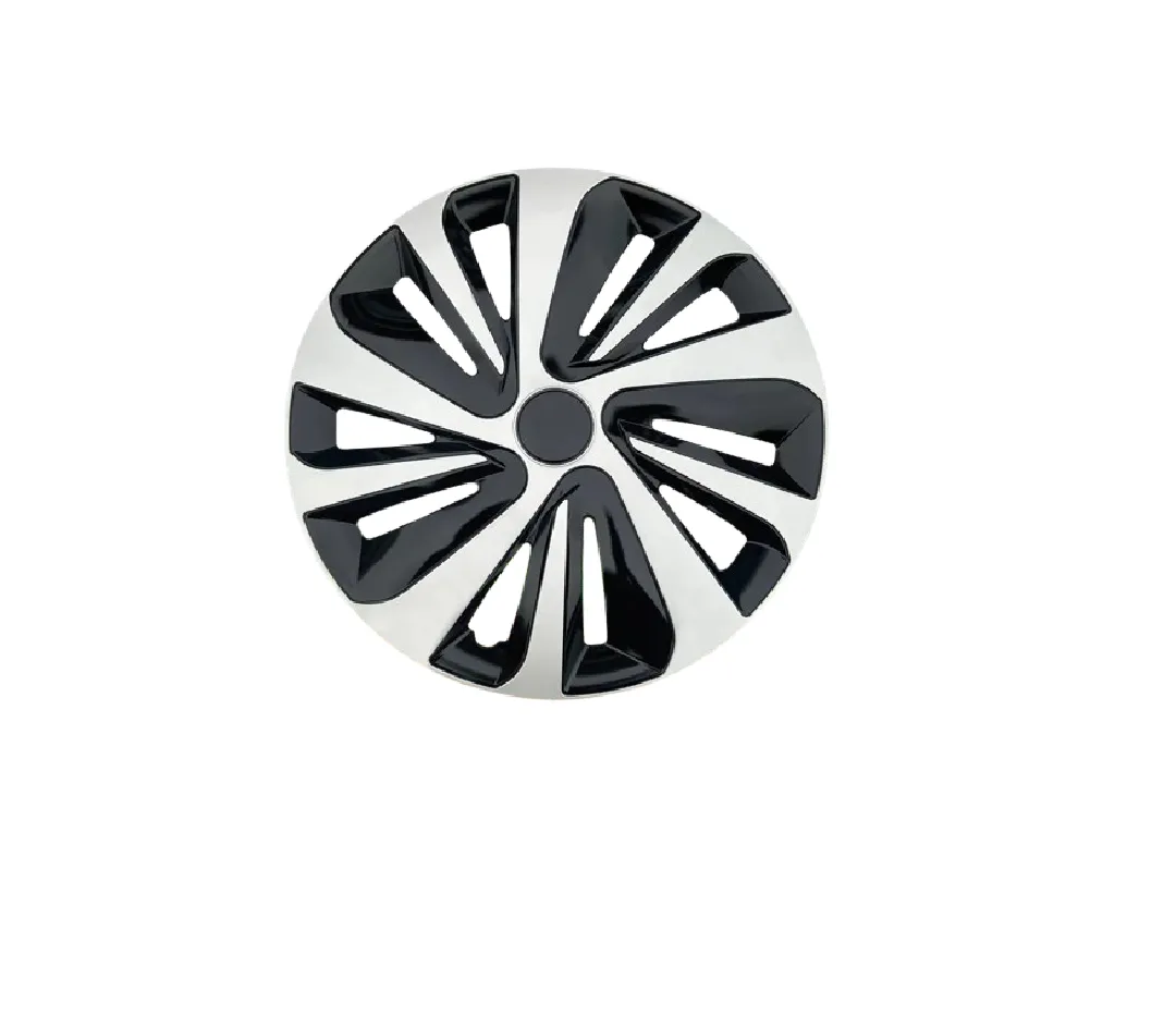 15 Inch Car Decoration Universal Wheel Cap - Black & White