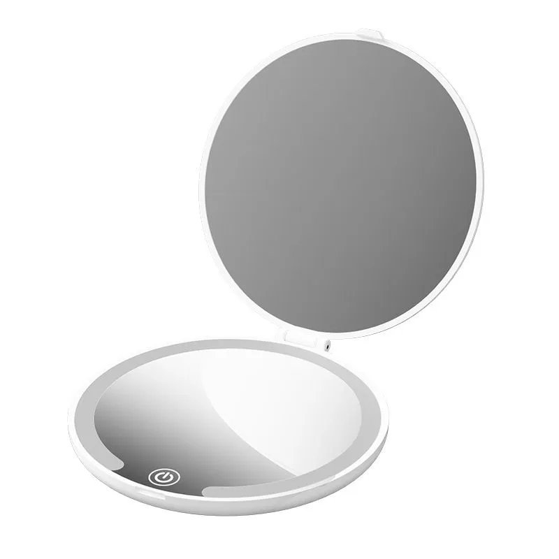 LED Lighted Travel Makeup Mirror, Compact Portable and Folding