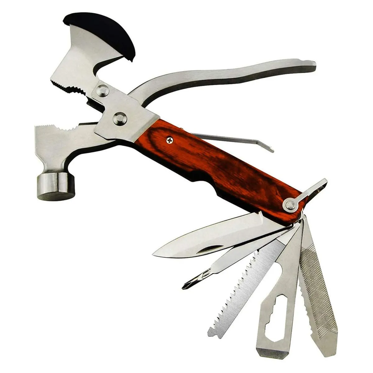 18-in-1 Multitool Axe Hammer with Pliers for Camping & Hiking