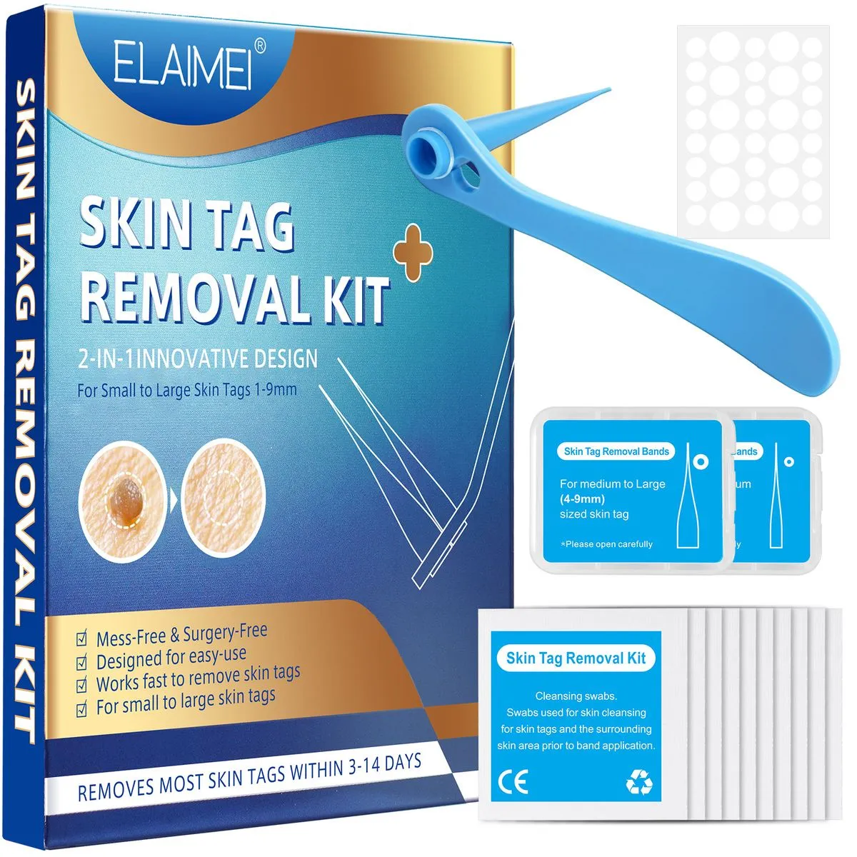 Skin Tag Removal Kit-2 in 1 -Painless and Easy Remover at Home