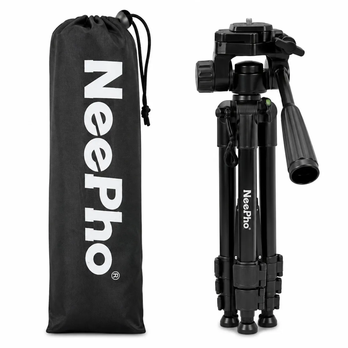 Neepho NP-610 Lightweight Camera Tripod with Phone Holder & Carry Bag