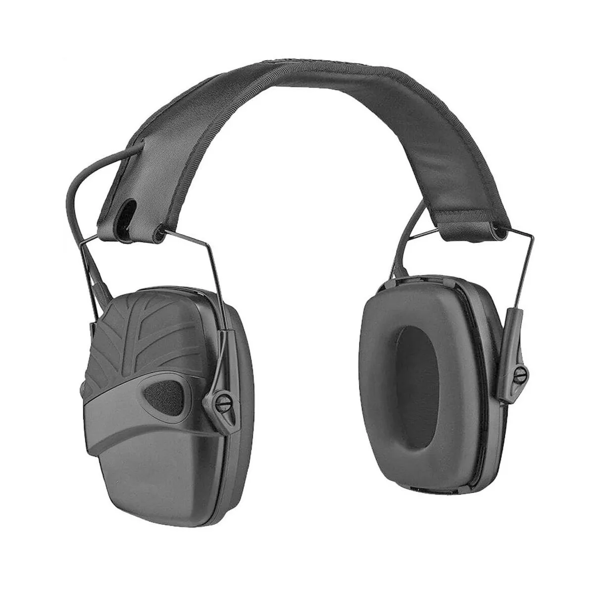 Foldable Electronic Earmuffs with 6X Sound Amplification & Noise Reduction - Black