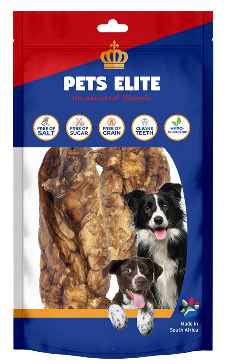 Pets Elite Puppy Chews Bulk Pack Large - Soft Beef Lung Chews