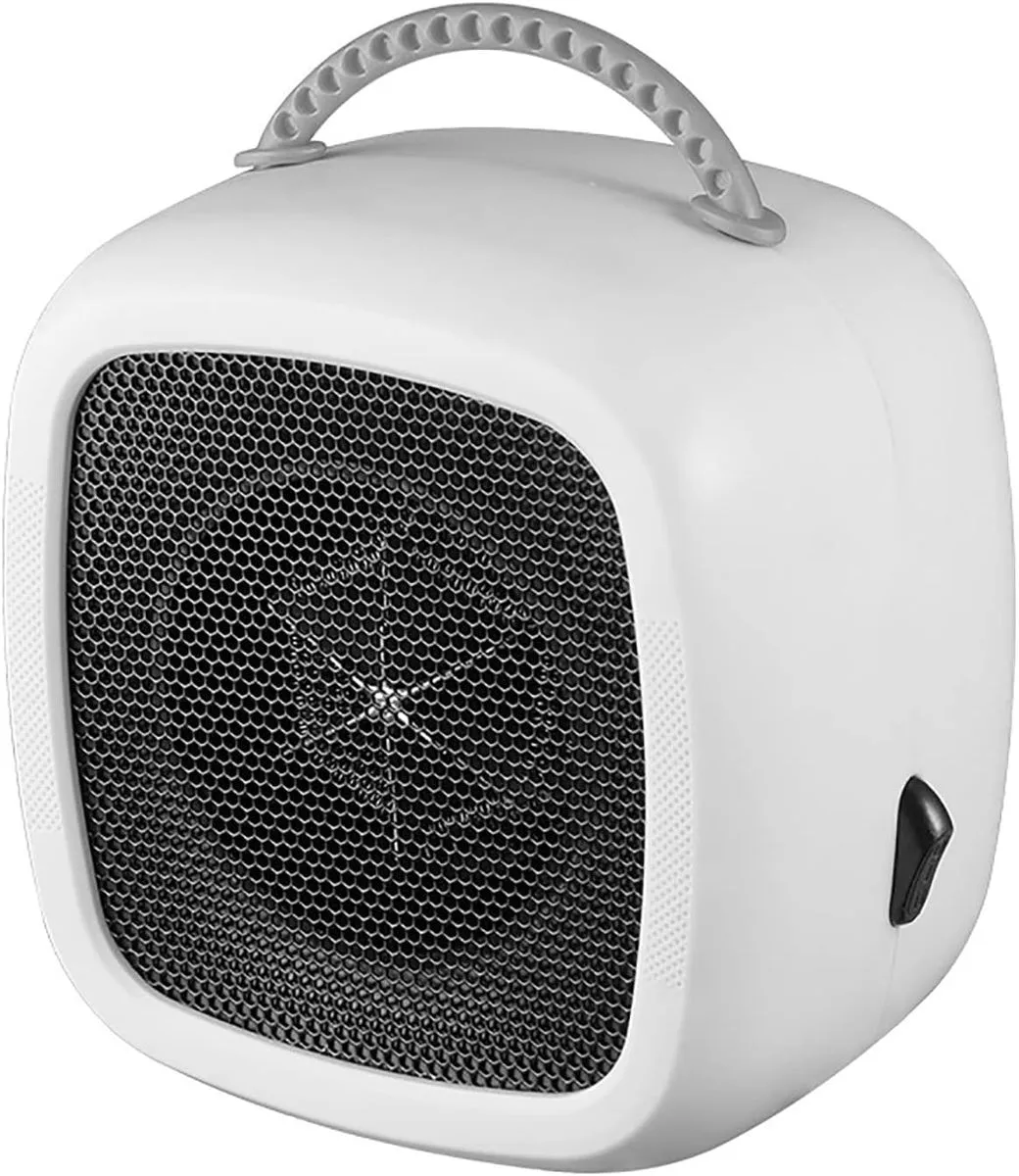 600W Portable Electric Heater Fan - White