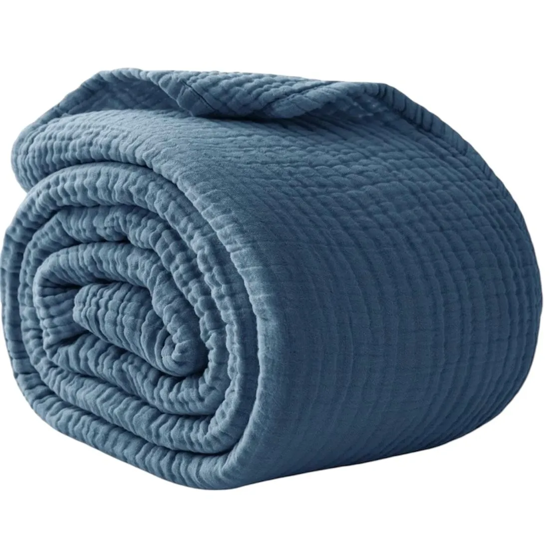 Dark Blue Muslin Throw/Blanket XXL