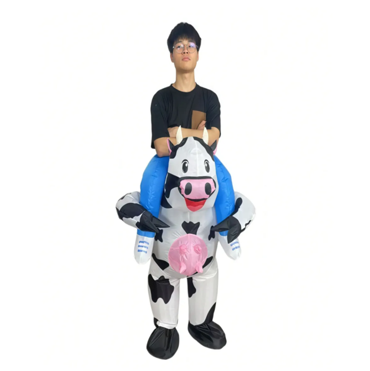Ride-On Inflatable Cow Costume