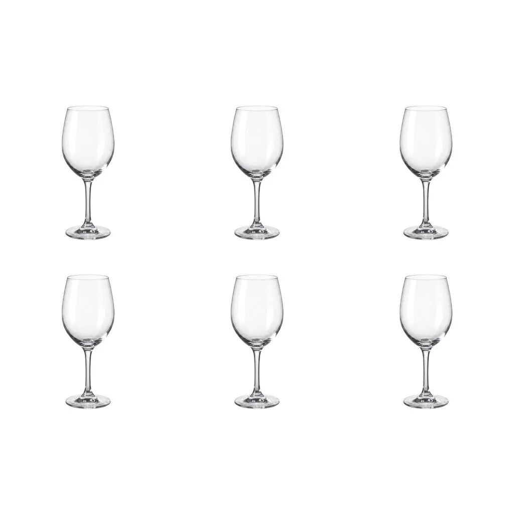 6 Pack - Crystal Glass Red Wine Glasses - Transparent