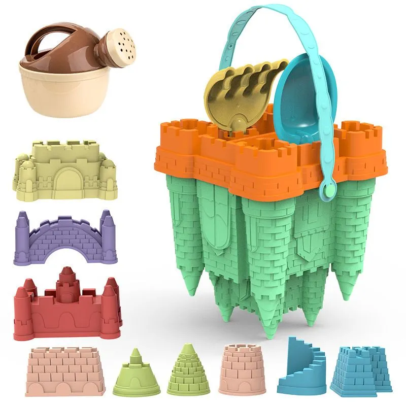 Children's 14-Piece Castle Beach Toy Set Large Beach Sand Play Tools