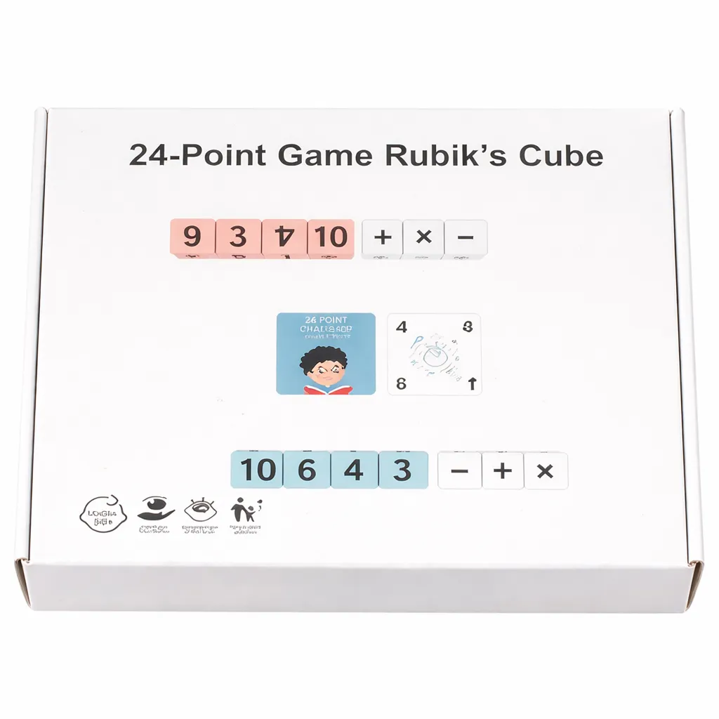 Educational Math Cube Puzzle Set - Multicolour