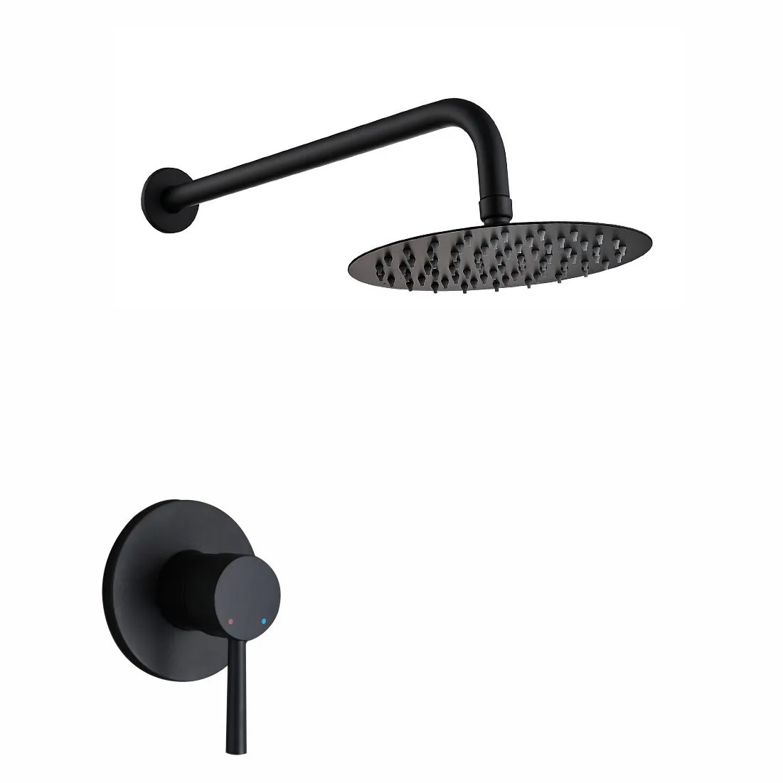 IFEEL Stainless Steel Bath Or Shower Mixer Tap Set A811-A - Black