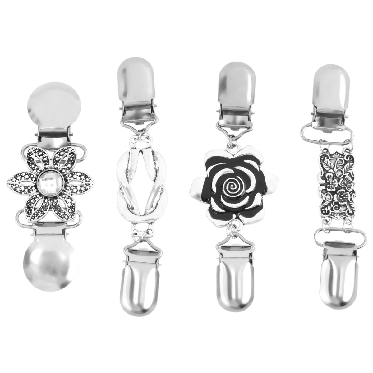 4 Pieces Vintage Sweater Shawl Clips Retro Cardigan Collar Clips