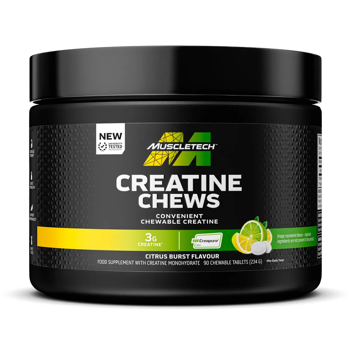 MuscleTech Creatine Chews 90 Chewable Tablets - Citrus Burst