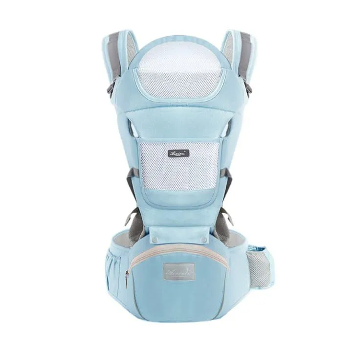 Multi-function Ergonomic Baby Carrier With Hipsit - Blue